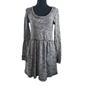 Anthropologie Saturday Sunday Gray Desna Dress With Pockets Stretch Mini